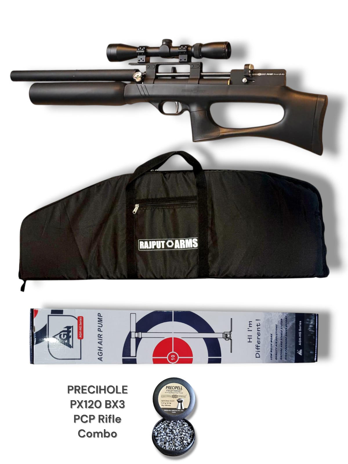 PRECIHOLE PX120 MINATAUR PCP AIR RIFLE COMBO